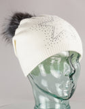 Sparkle Star Tucked Toque- White