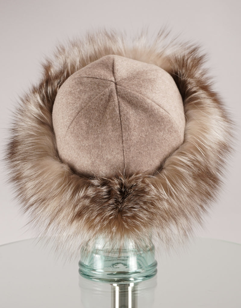 Soft Top Hat - Taupe Amber Dyed