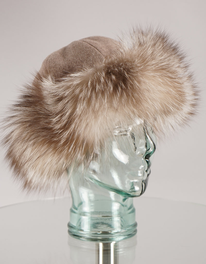 Soft Top Hat - Taupe Amber Dyed