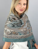 Cashmere Shawl-Turquoise