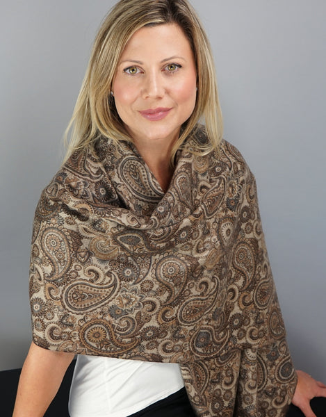 Cashmere Shawl-Walnut