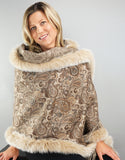 Printed Cashmere Shawl- Walnut Paisley