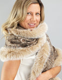 Printed Cashmere Shawl- Walnut Paisley