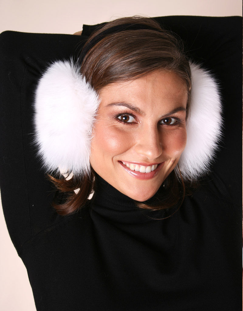 Velvet Band Fur Earmuff- Crystal