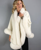 Alpaca Blend Medium Cape- Off White
