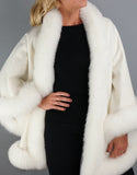 Cashmere Medium Round Cape - Pink