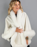Cashmere Medium Round Cape- Grey