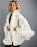 Cashmere Medium Round Cape - Pink