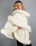 Alpaca Blend Medium Cape- Off White