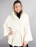 Belted Modern Cape/Jacket -Camel Melange