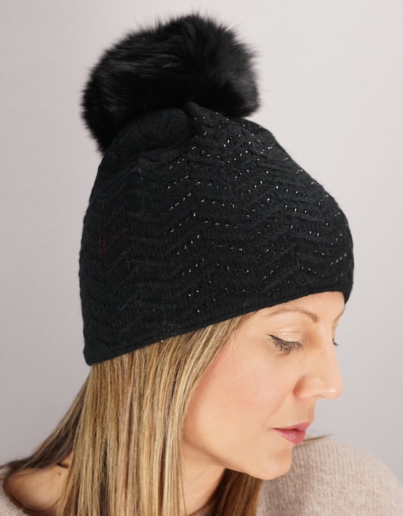 Chevron Toque - Black
