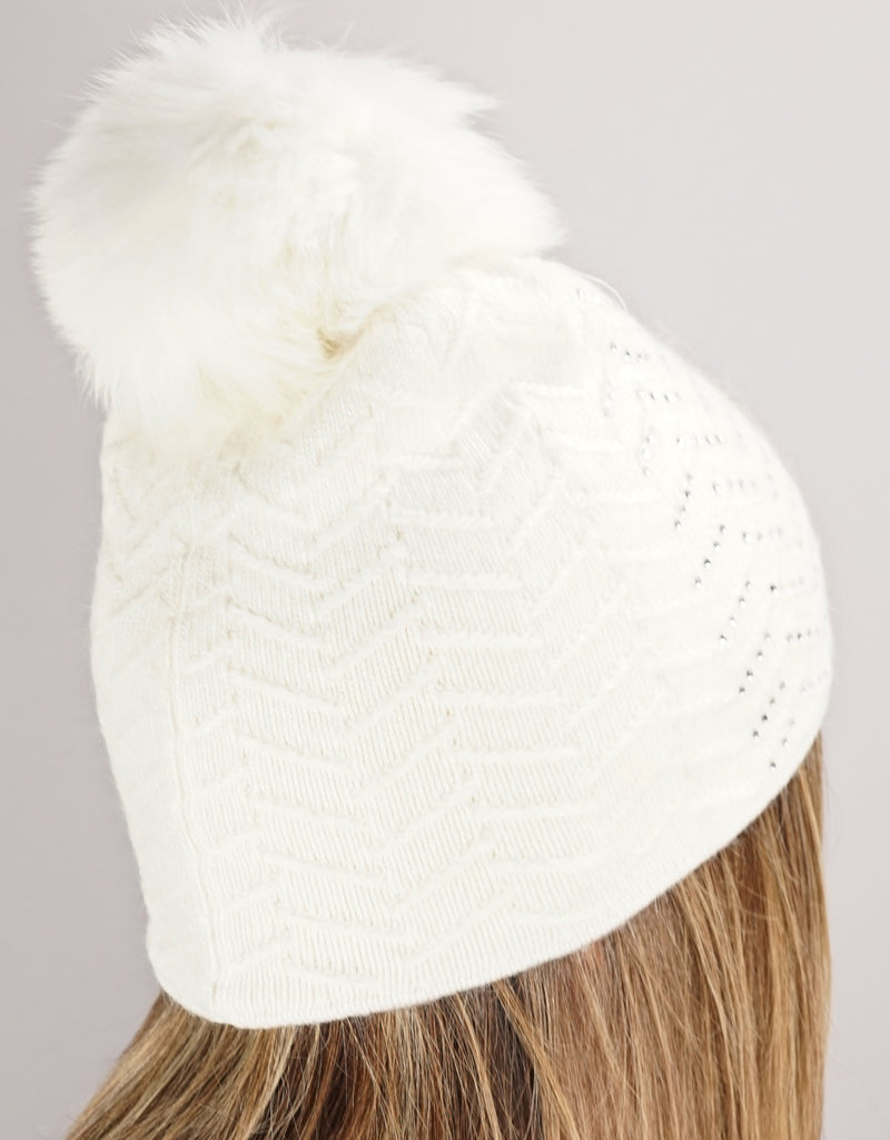 Chevron Toque - White
